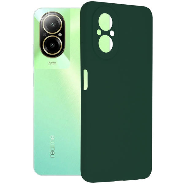 Techsuit - Soft Edge Silicone - Realme C67 4G - Dark Green