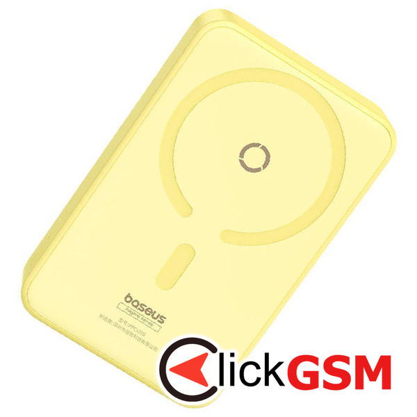 Baseus - Power Bank MagPro Magnetic PPCXZ05 (P10064101Y23-00) - USB-C, 5000mAh, 20W, MagSafe, Cable Type-C, 3A, 30cm - Yellow