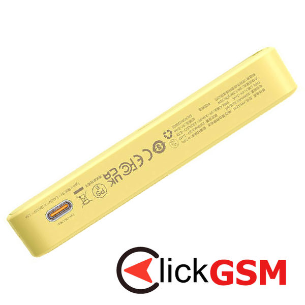 Baseus - Power Bank MagPro Magnetic PPCXZ05 (P10064101Y23-00) - USB-C, 5000mAh, 20W, MagSafe, Cable Type-C, 3A, 30cm - Yellow