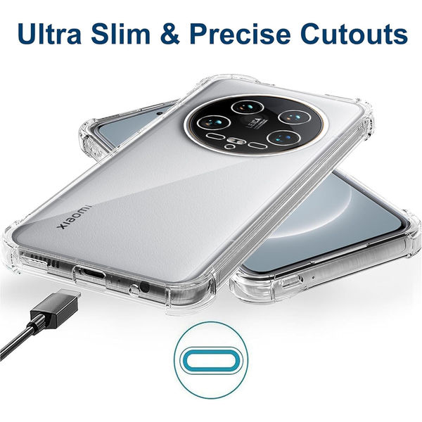Techsuit - Shockproof Clear Silicone - Xiaomi 14 Ultra - Clear