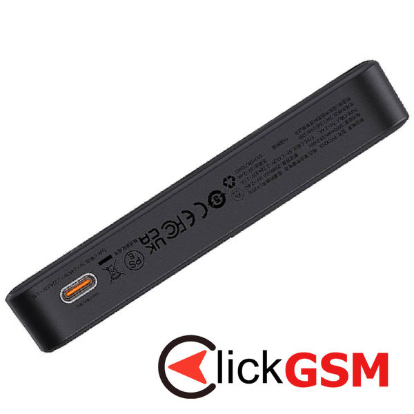 Baseus - Power Bank MagPro Magnetic PPCXZ05 (P10064101123-00) - USB-C, 5000mAh, 20W, MagSafe, Cable Type-C, 3A, 30cm - Black