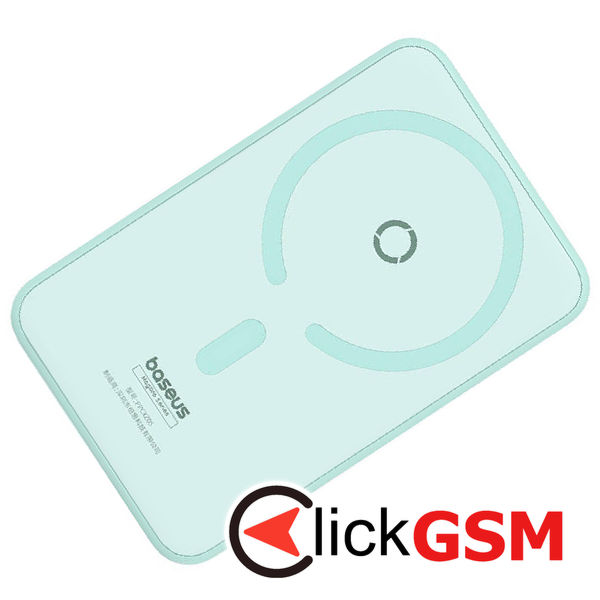 Baseus - Power Bank MagPro Magnetic PPCXZ05 (P10064101333-00) - USB-C, 5000mAh, 20W, MagSafe, Cable Type-C, 3A, 30cm - Mint