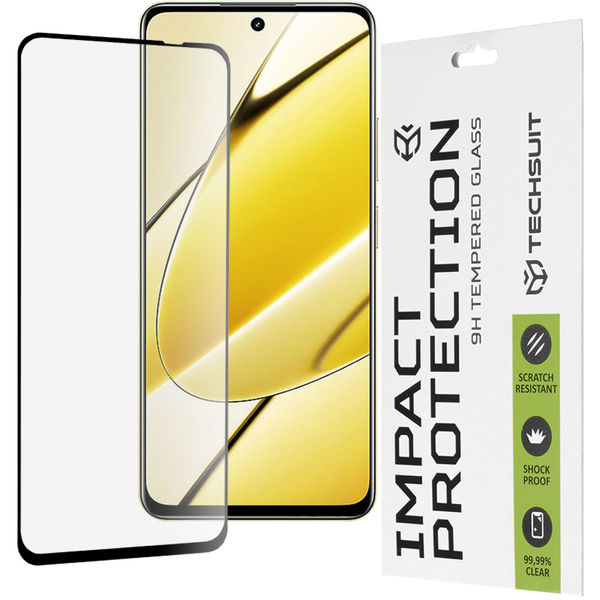 Techsuit - 111D Full Cover / Full Glue Glass - Realme 11 5G - Black