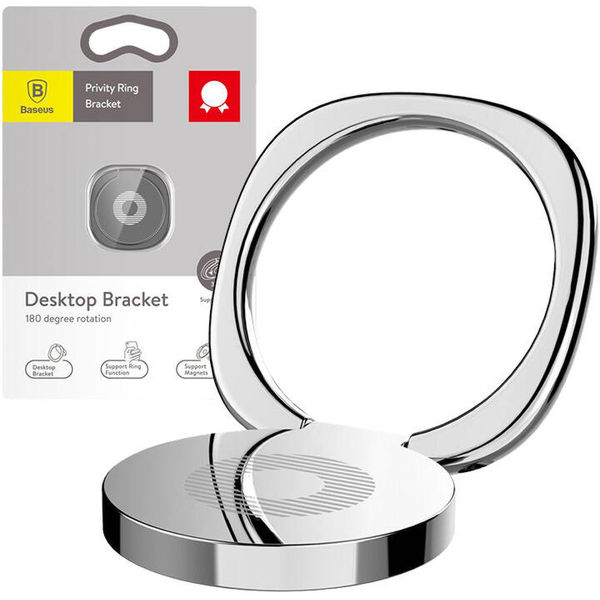 Baseus - Privity Ring Bracket (SUMQ-0S) - for Phone - Silver