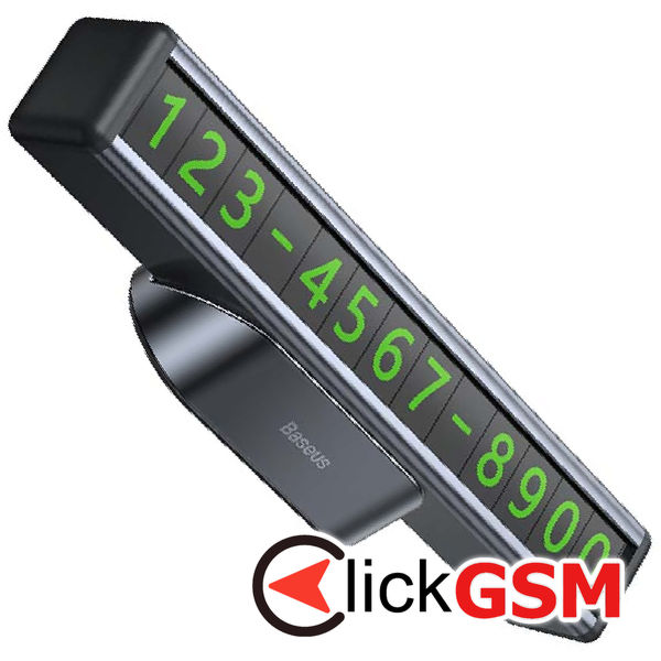Baseus - Parking Number Plate (CNFT000001) - Square Bar, Aluminum Alloy - Black