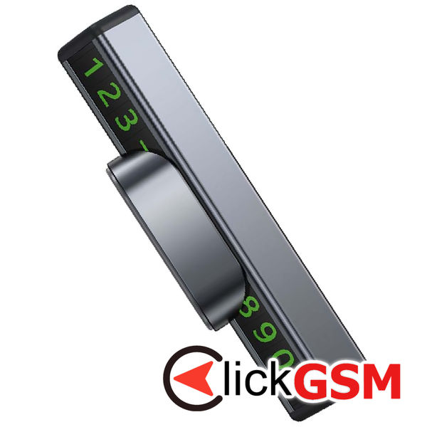 Baseus - Parking Number Plate (CNFT000001) - Square Bar, Aluminum Alloy - Black