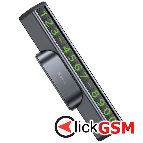 Baseus - Parking Number Plate (CNFT000001) - Square Bar, Aluminum Alloy - Black