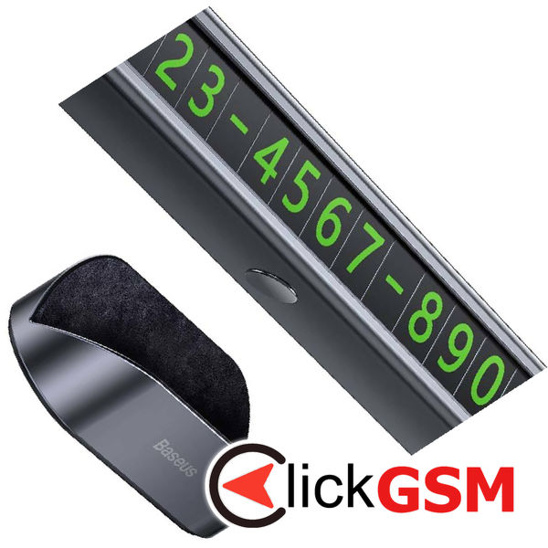 Baseus - Parking Number Plate (CNFT000001) - Square Bar, Aluminum Alloy - Black