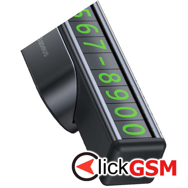 Baseus - Parking Number Plate (CNFT000001) - Square Bar, Aluminum Alloy - Black