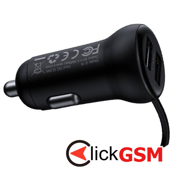 Baseus - Car MP3 Player + Charger Baseus S-16 (CCMT000201) - Bluetooth 5.0, 15W - Black