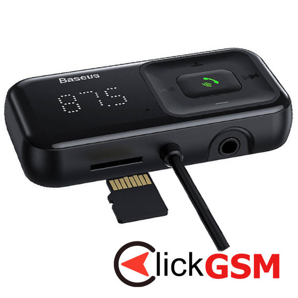 Baseus - Car MP3 Player + Charger Baseus S-16 (CCMT000201) - Bluetooth 5.0, 15W - Black