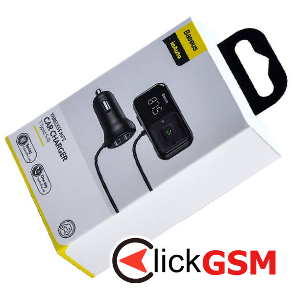 Baseus - Car MP3 Player + Charger Baseus S-16 (CCMT000201) - Bluetooth 5.0, 15W - Black