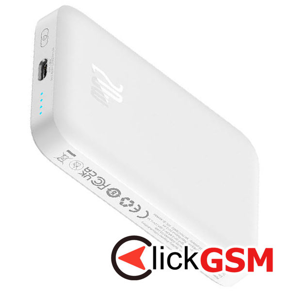 Baseus - Power Bank Magnetic Mini Air (P10059002223-00) - USB-C, MagSafe, 6000mAh, 20W - White