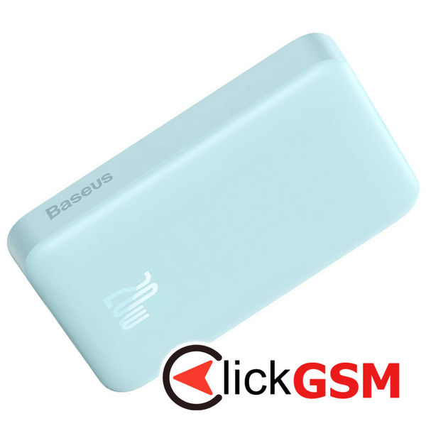 Baseus - Power Bank Magnetic Mini (PPCX110103) - USB-C, MagSafe, 10000mAh, 20W, with Cable Type-C, 3A, 30cm - Bleu