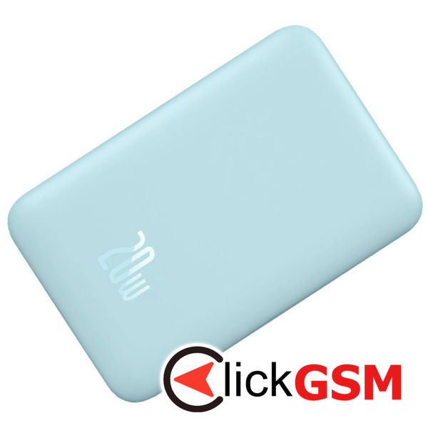 Baseus - Power Bank Magnetic Mini (PPCX110103) - USB-C, MagSafe, 10000mAh, 20W, with Cable Type-C, 3A, 30cm - Bleu
