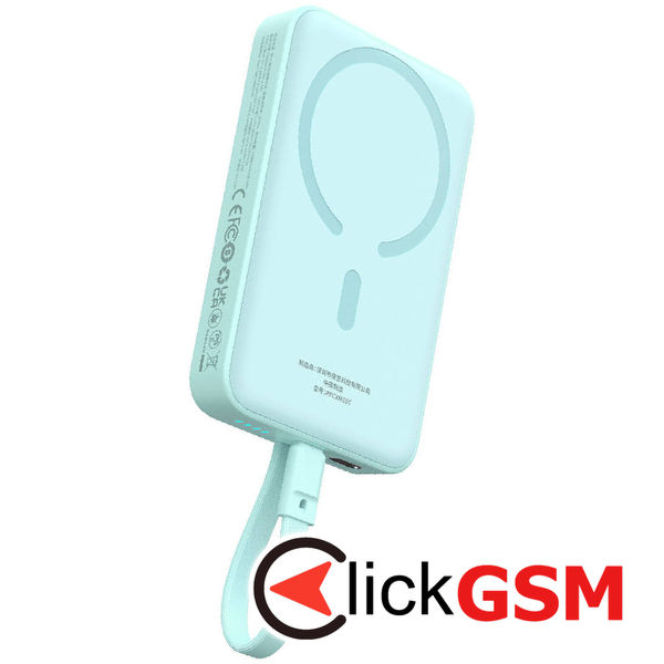 Baseus - Power Bank Magnetic Mini (P1002210B333-00) - MagSafe, 2x USB-C, Lightning, 30W, Fast Charge, 10000mAh - Blue