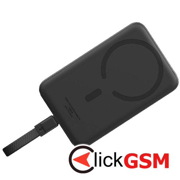 Baseus - Power Bank Magnetic Mini (P1002210B113-00) - MagSafe, 2x USB-C, Lightning, 30W, Fast Charge, 10000mAh - Black