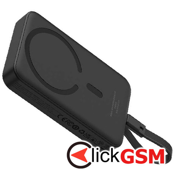 Baseus - Power Bank Magnetic Mini (P1002210B113-00) - MagSafe, 2x USB-C, Lightning, 30W, Fast Charge, 10000mAh - Black