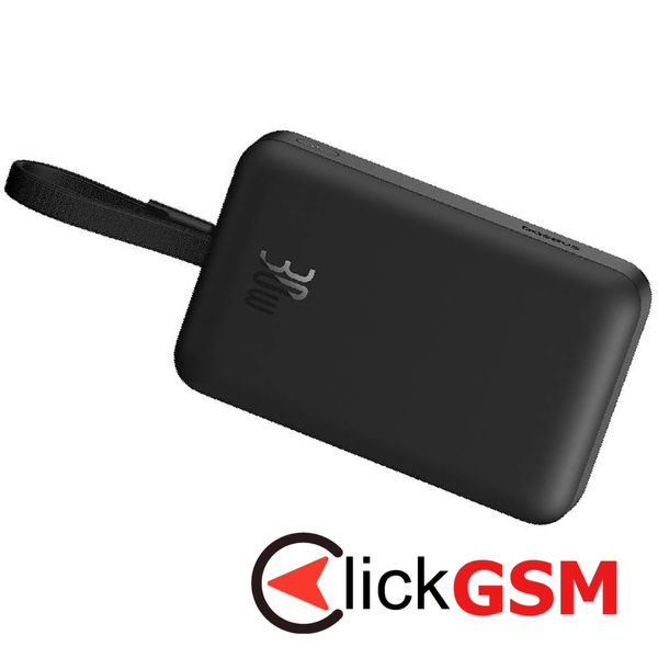 Baseus - Power Bank Magnetic Mini (P1002210B113-00) - MagSafe, 2x USB-C, Lightning, 30W, Fast Charge, 10000mAh - Black