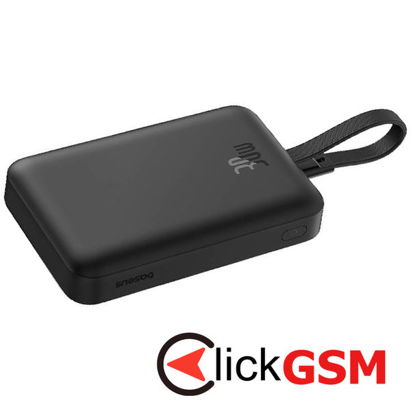 Baseus - Power Bank Magnetic Mini (P1002210B113-00) - MagSafe, 2x USB-C, Lightning, 30W, Fast Charge, 10000mAh - Black