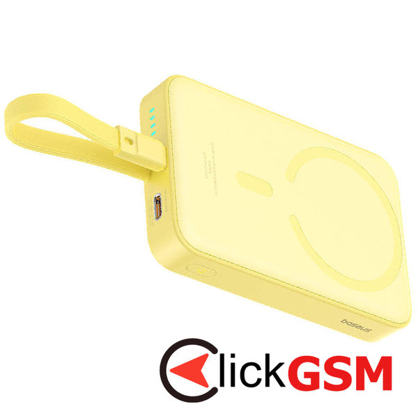 Baseus - Power Bank Magnetic Mini (P10022109Y23-00) - MagSafe, USB-C, 10000mAh, 20W - Yellow