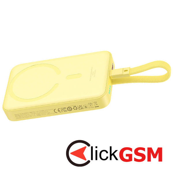Baseus - Power Bank Magnetic Mini (P10022109Y23-00) - MagSafe, USB-C, 10000mAh, 20W - Yellow