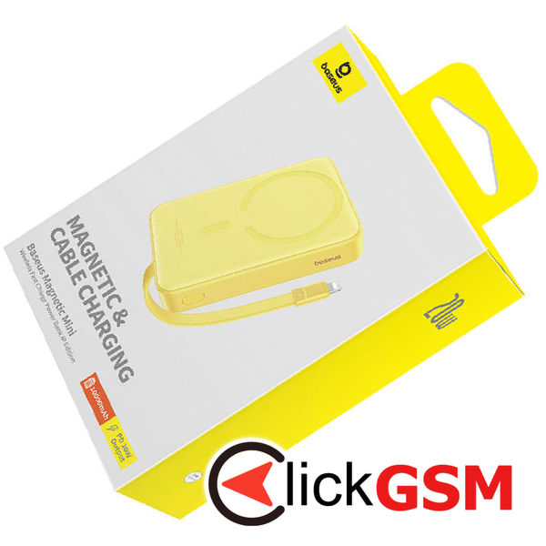 Baseus - Power Bank Magnetic Mini (P10022109Y23-00) - MagSafe, USB-C, 10000mAh, 20W - Yellow