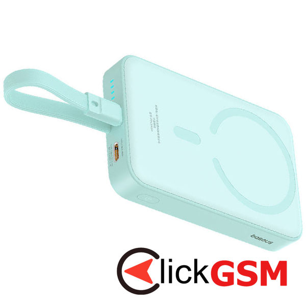 Baseus - Power Bank Magnetic Mini (P10022109333-00) - MagSafe, USB-C, 10000mAh, 20W - Mint