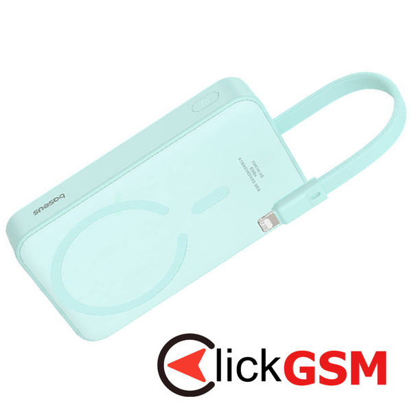 Baseus - Power Bank Magnetic Mini (P10022109333-00) - MagSafe, USB-C, 10000mAh, 20W - Mint