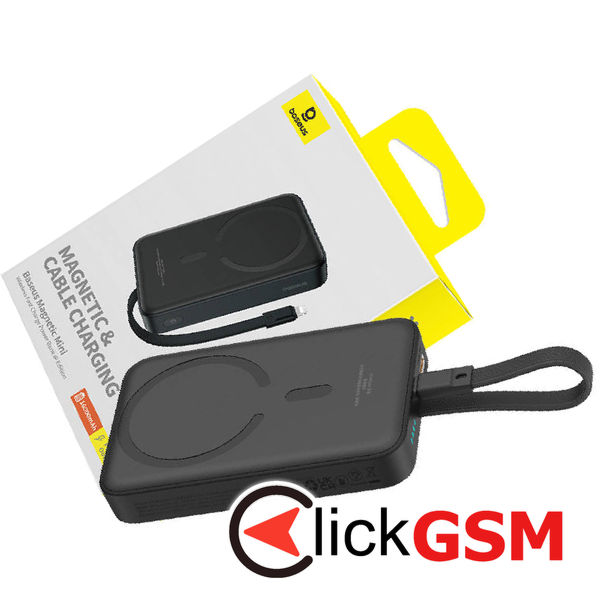 Baseus - Power Bank Magnetic Mini (P10022109113-00) - MagSafe, USB-C, 10000mAh, 20W - Black