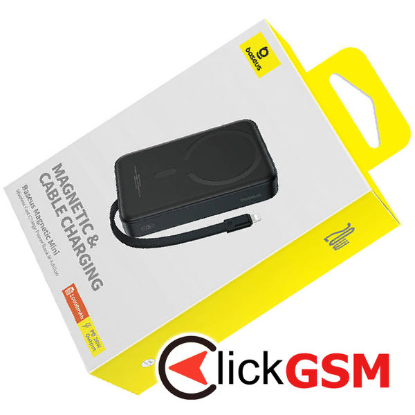 Baseus - Power Bank Magnetic Mini (P10022109113-00) - MagSafe, USB-C, 10000mAh, 20W - Black