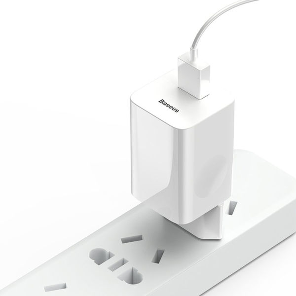 Baseus - Wall Charger (CCALL-BX02) - USB Quick Charge 3.0 - White