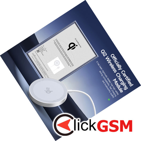 Duzzona - Magnetic Wireless Charger (W18) - Fast Charging Qi2, 15W, for iPhone, Type-C - White