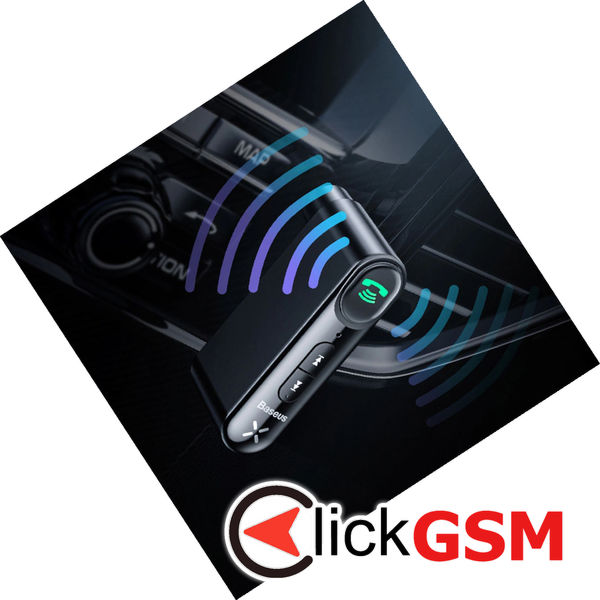 Baseus - Wireless Transmitter BSBA-02 (WXQY010001) - Bluetooth 5.0, Aux, 50Hz-20kHz, 145mAh, Micro-USB Charging Port - Black