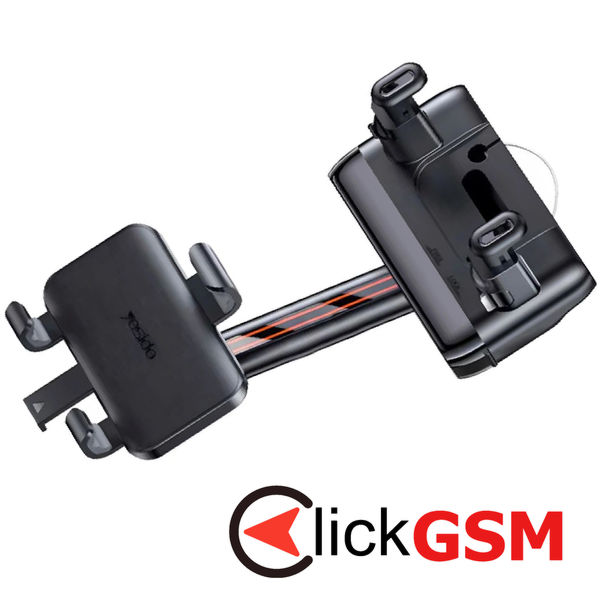 Yesido - Car Holder (C265) - Adjustable Multi-Angle, 360° Rotation, Spring Clip, for Rearview Mirror - Black