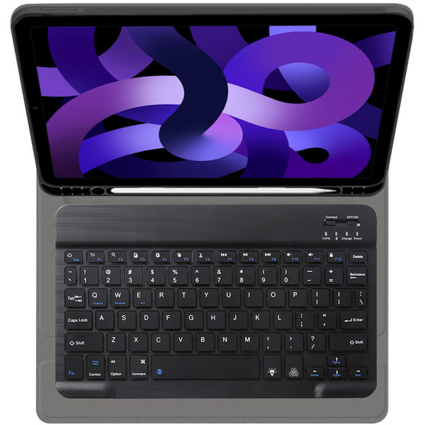 Techsuit - CozyTab Case (with Pencil Holder/RGB Keyboard) - iPad Air 4 (2020)/Air 5 (2022)/Air 11 (2024) - Black