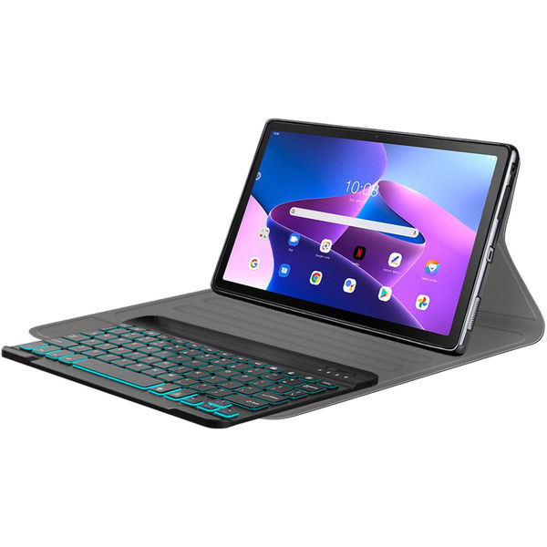 Techsuit - CozyTab Case (with Pencil Holder/RGB Wireless Magnetic Keyboard) - Samsung Galaxy Tab A8 10.5 (2021) - Black