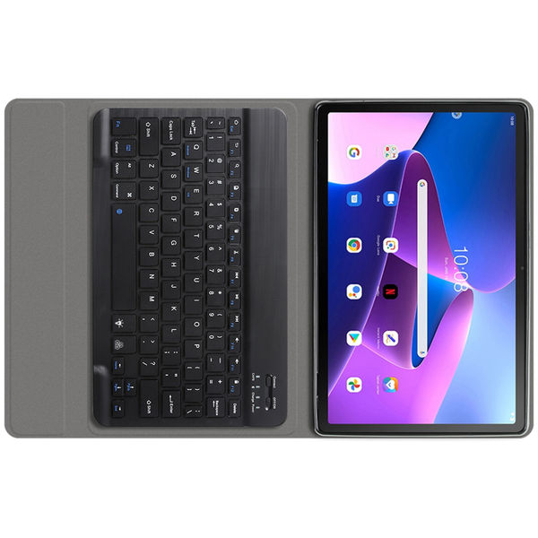 Techsuit - CozyTab Case (with Pencil Holder/RGB Wireless Magnetic Keyboard) - Samsung Galaxy Tab A8 10.5 (2021) - Black