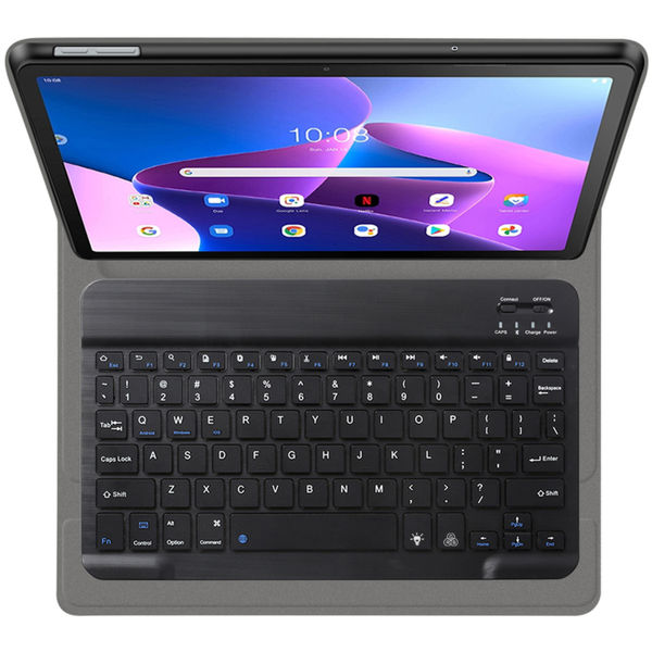 Techsuit - CozyTab Case (with Pencil Holder/RGB Wireless Magnetic Keyboard) - Samsung Galaxy Tab A8 10.5 (2021) - Black