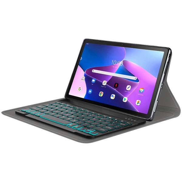 Techsuit - CozyTab Case (with Pencil Holder/RGB Wireless Magnetic Keyboard) - Samsung Galaxy Tab A8 10.5 (2021) - Black