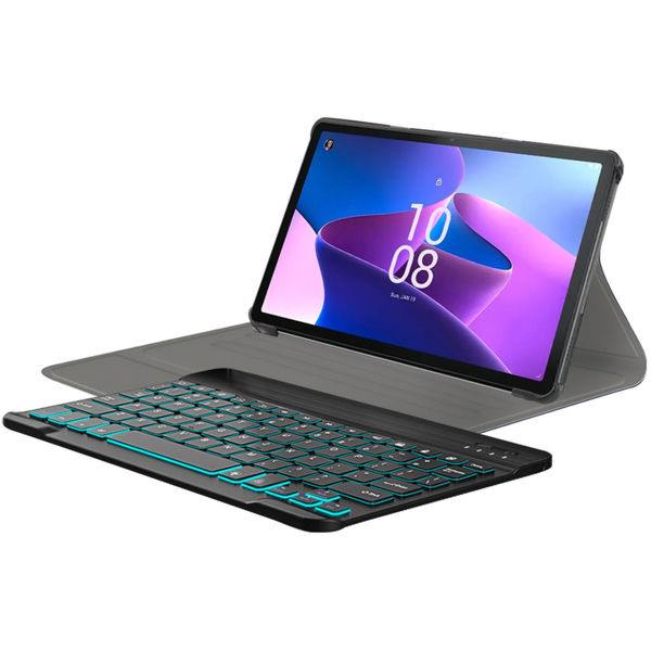 Techsuit - CozyTab Case (with RGB Wireless Magnetic Keyboard) - Lenovo Tab M10 3rd Gen (TB328FU/TB328XU) - Black
