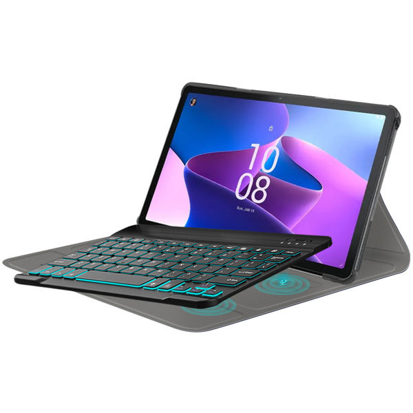 Techsuit - CozyTab Case (with RGB Wireless Magnetic Keyboard) - Lenovo Tab M10 3rd Gen (TB328FU/TB328XU) - Black