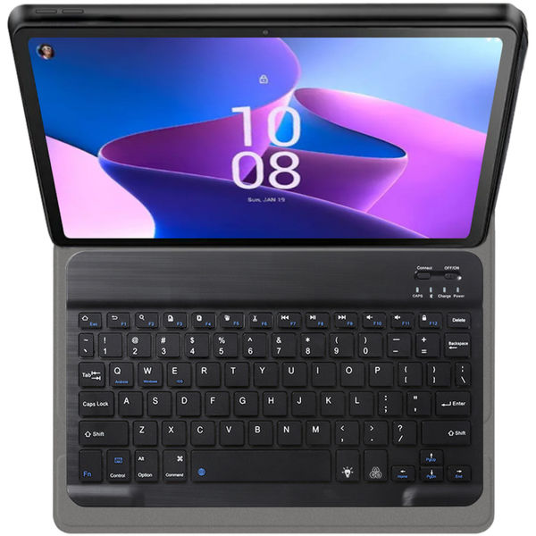 Techsuit - CozyTab Case (with RGB Wireless Magnetic Keyboard) - Lenovo Tab M10 3rd Gen (TB328FU/TB328XU) - Black