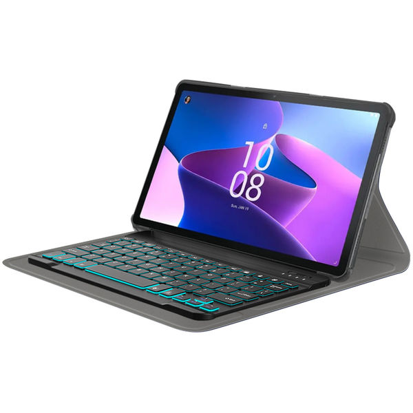 Techsuit - CozyTab Case (with RGB Wireless Magnetic Keyboard) - Lenovo Tab M10 3rd Gen (TB328FU/TB328XU) - Black