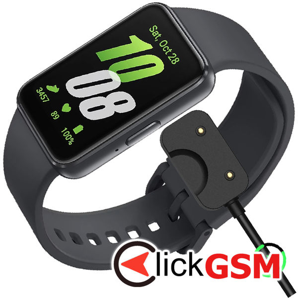 Techsuit - SmartWatch Wireless Charging Cable (WCC1) - Type-C, for Samsung Galaxy Fit3, 5V, 1A, 5W, 1m - Black