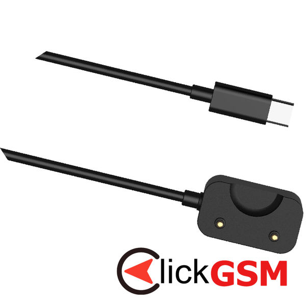 Techsuit - SmartWatch Wireless Charging Cable (WCC1) - Type-C, for Samsung Galaxy Fit3, 5V, 1A, 5W, 1m - Black