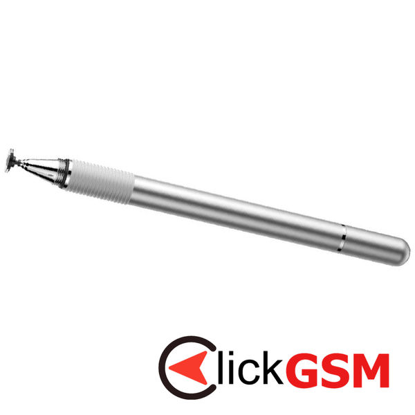 Baseus - Stylus Pen Golden Cudgel (ACPCL-0S) - Capacitive, with Precision Disc and Gel Pen, for iOS, Android - Silver