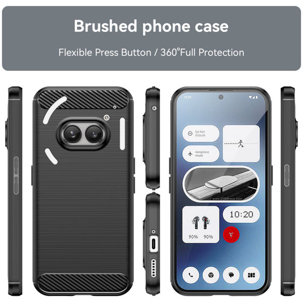 Techsuit - Carbon Silicone - Nothing Phone (2a) / (2a) Plus - Black