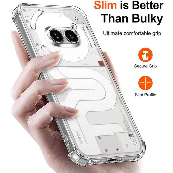 Techsuit - Shockproof Clear Silicone - Nothing Phone (2a) / (2a) Plus - Clear