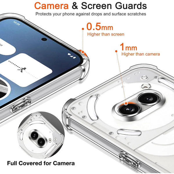 Techsuit - Shockproof Clear Silicone - Nothing Phone (2a) / (2a) Plus - Clear